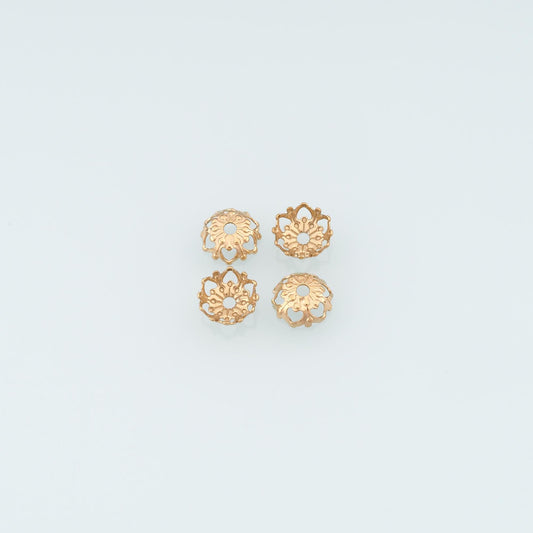 Stainless Steel Flower Beads, 14K Gold Filled Waterproof Never Fade Beads,DIY Necklace Bracelet Findings Supplies