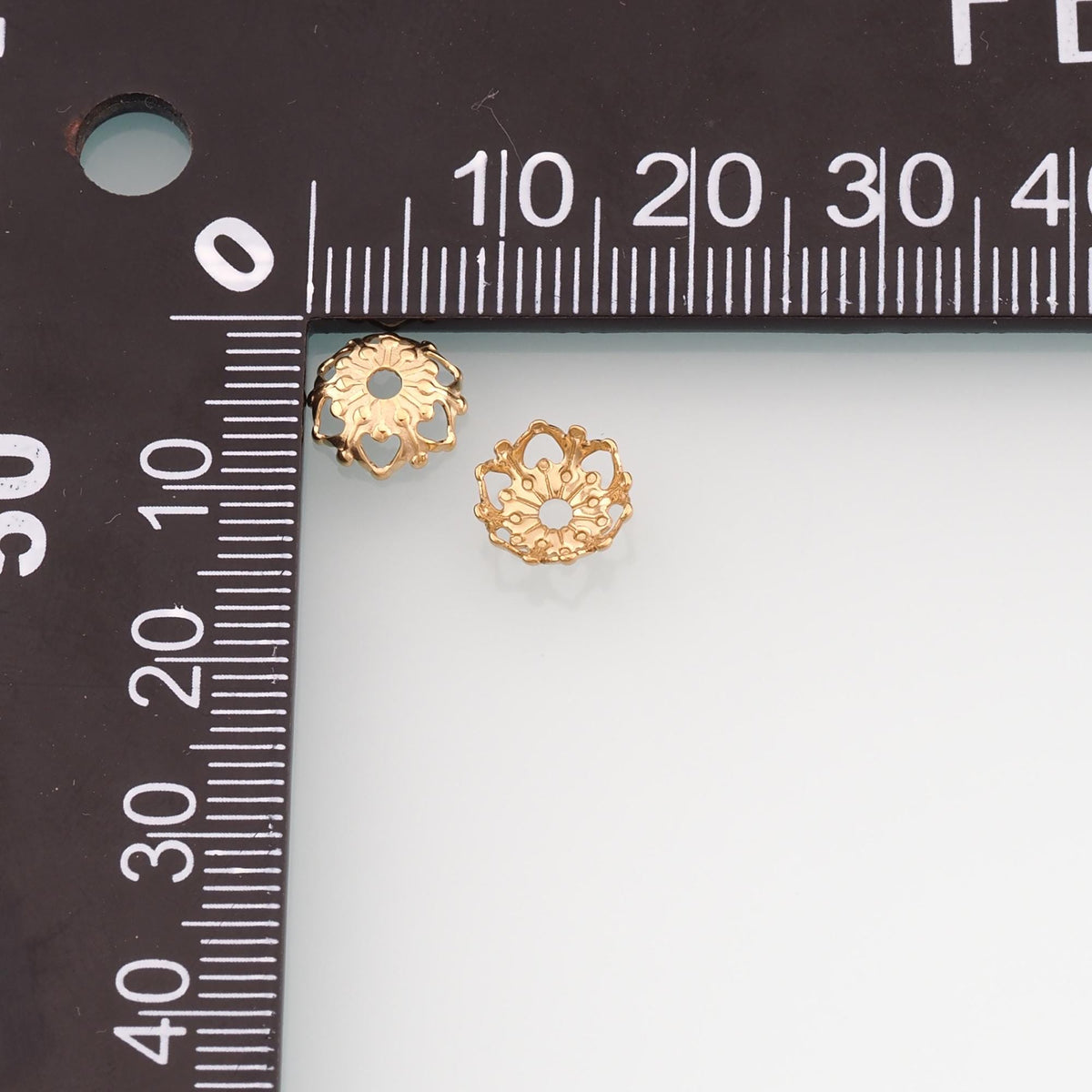 Stainless Steel Flower Beads, 14K Gold Filled Waterproof Never Fade Beads,DIY Necklace Bracelet Findings Supplies