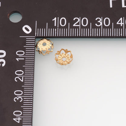 Stainless Steel Flower Beads, 14K Gold Filled Waterproof Never Fade Beads,DIY Necklace Bracelet Findings Supplies