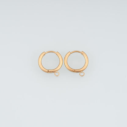 A Pair Stainless Steel Hoop Earrings, 14K Gold Filled Waterproof Never Fade Huggie Hoops,Everyday DIY Jewelry Ear Stack Jewel