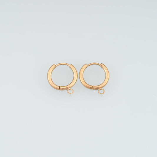 14K Gold Huggie Hoop Earrings for Jewelry Making
