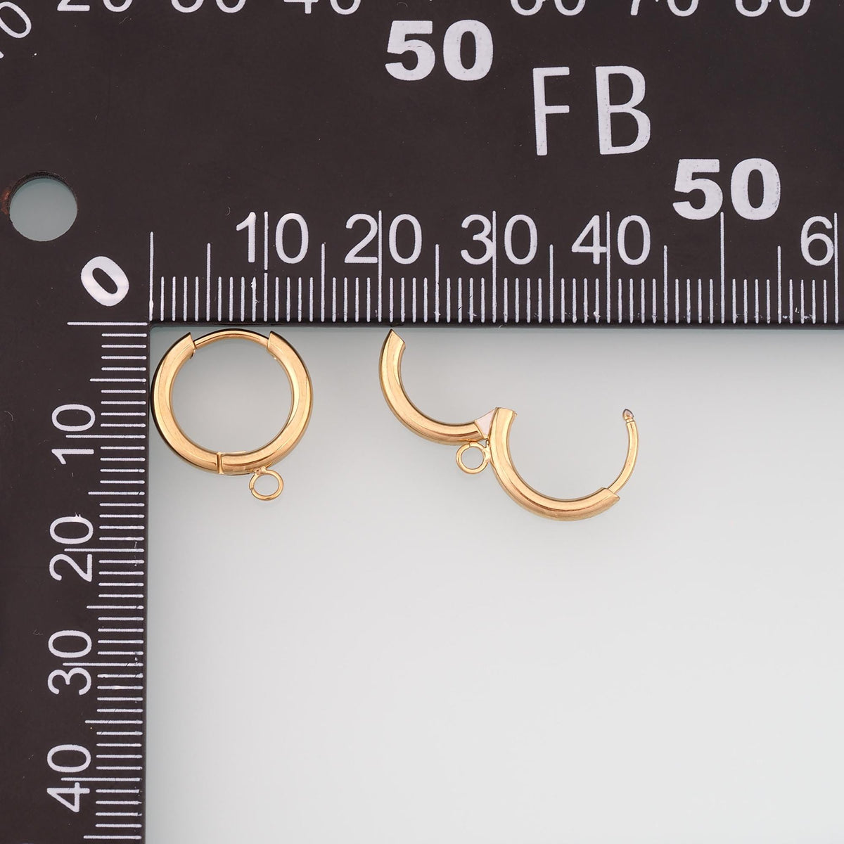 A Pair Stainless Steel Hoop Earrings, 14K Gold Filled Waterproof Never Fade Huggie Hoops,Everyday DIY Jewelry Ear Stack Jewel