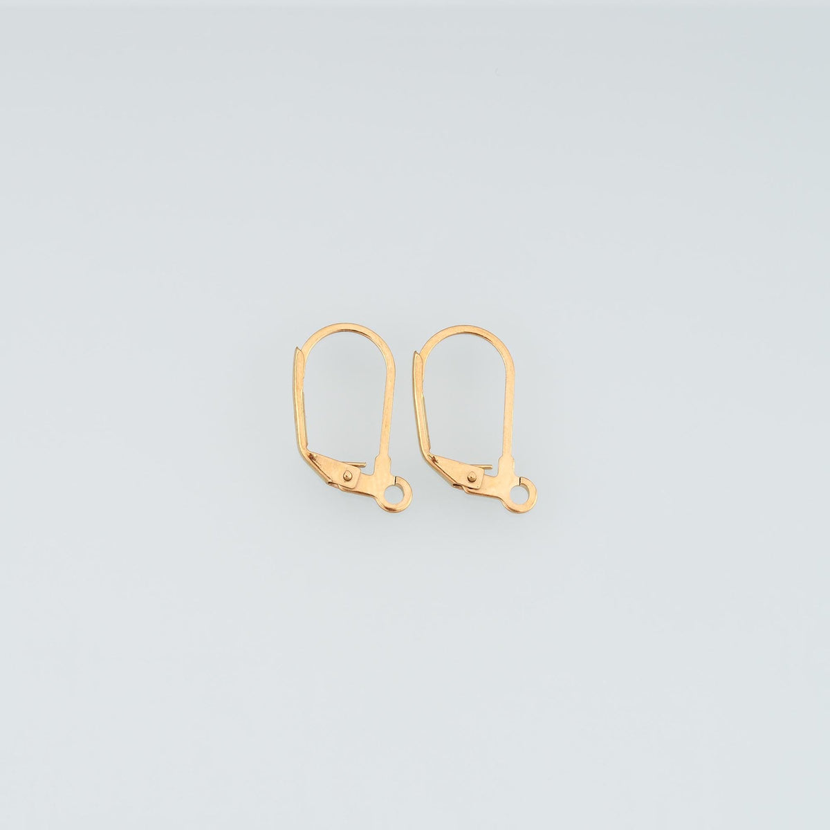 A Pair Stainless Steel French Leverback Ear Wire, 14K Gold Filled Waterproof Never Fade Huggie Hoops,Everyday DIY Jewelry Ear
