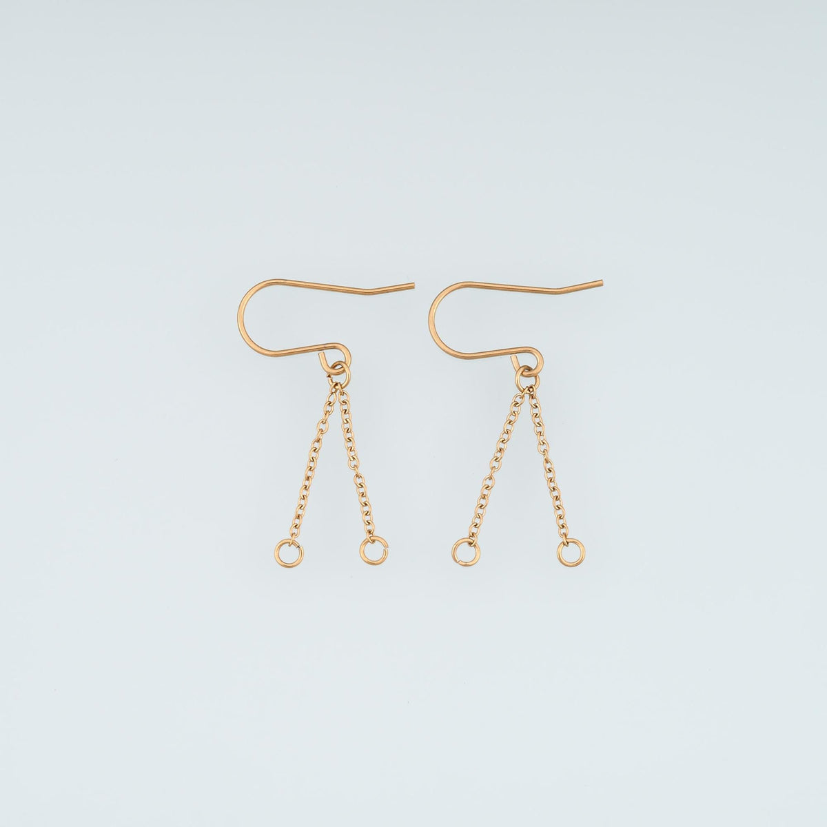 A Pair Stainless Steel Chain Ear Hooks, 14K Gold Filled Waterproof Never Fade,Everyday DIY Jewelry Ear Stack Jewelry