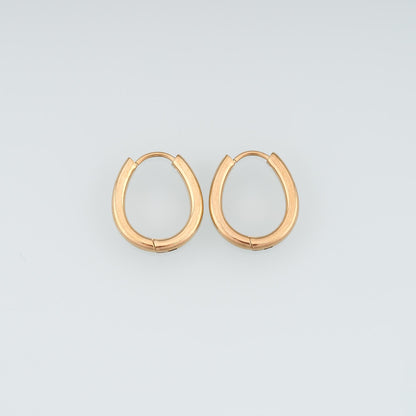 14K Gold Teardrop Huggie Hoop Earrings for Jewelry Making