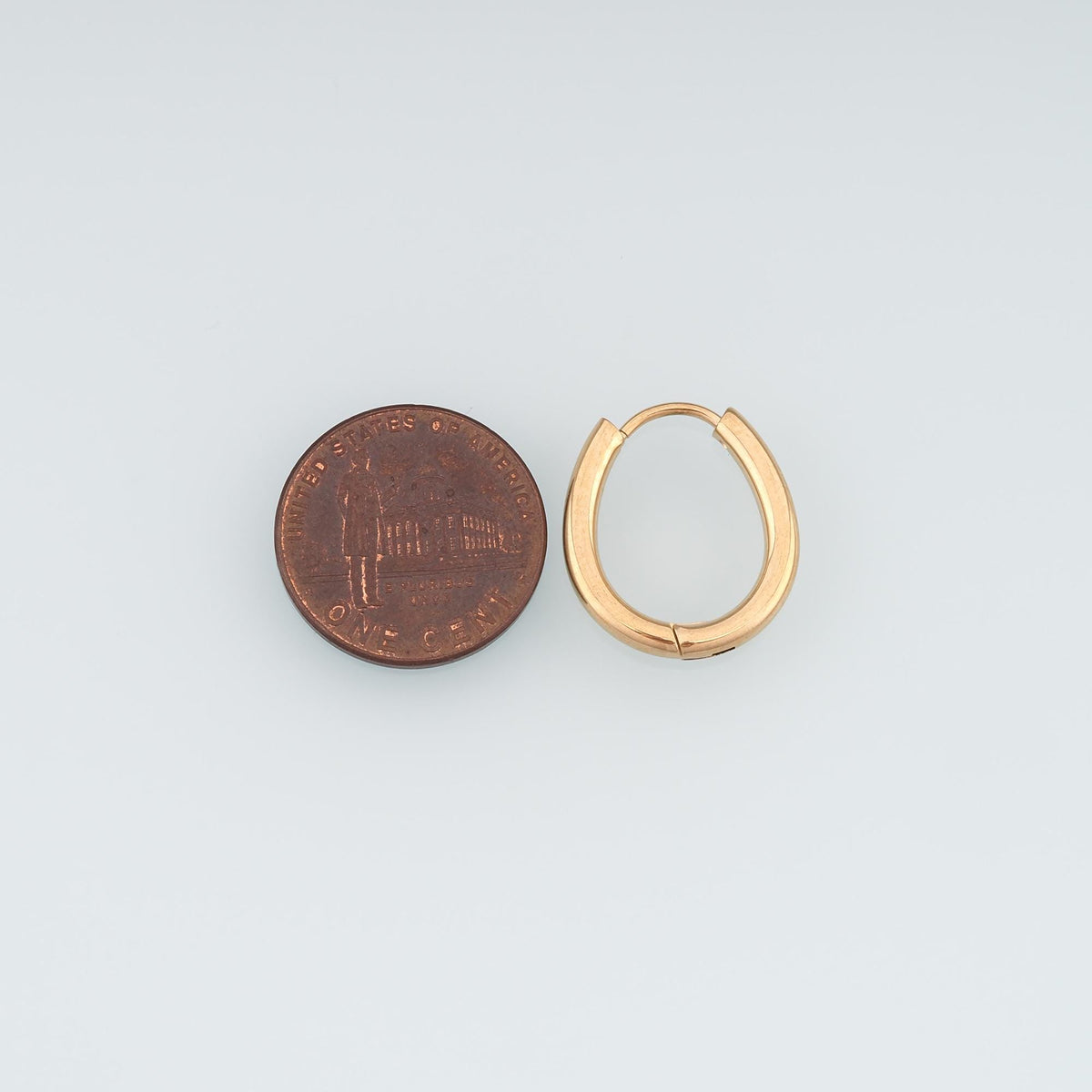 14K Gold Teardrop Huggie Hoop Earrings for Jewelry Making