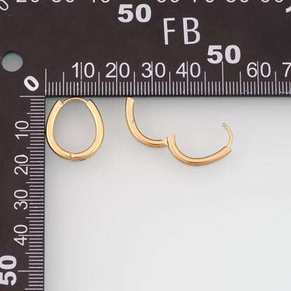 14K Gold Teardrop Huggie Hoop Earrings for Jewelry Making