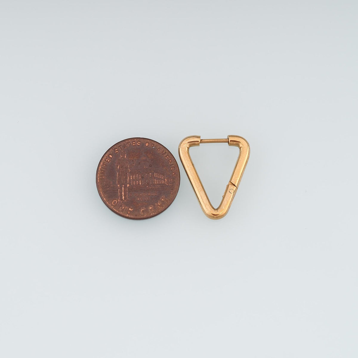 A Pair Stainless Steel Triangle Huggie Hoop Earring, 14K Gold Filled Waterproof Never Fade,Everyday DIY Jewelry Ear Stack