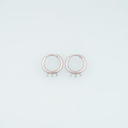A Pair Stainless Steel Multi Loop Hoop Earring, 14K Gold Filled Waterproof Never Fade,Everyday DIY Jewelry Ear Stack