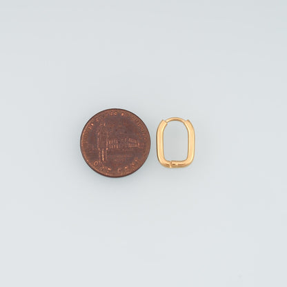 A Pair Stainless Steel Geometry Huggie Hoop Earring, 14K Gold Filled Waterproof Never Fade,Everyday DIY Jewelry Ear Stack