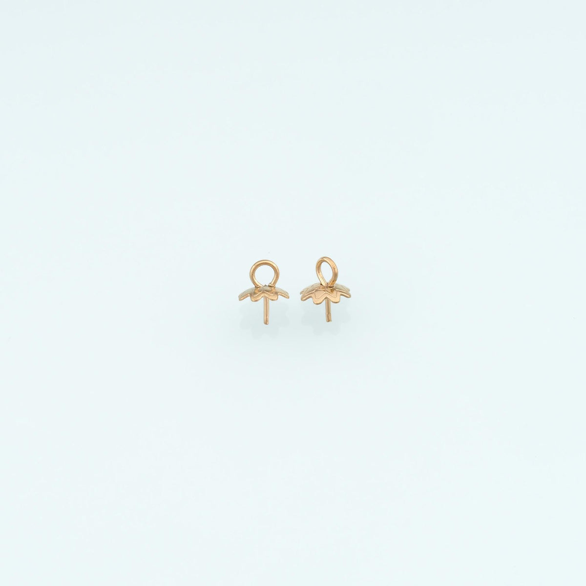 30 PCS Stainless Steel Floral Bead Caps with Loop, 14K Gold Filled Waterproof,DIY Necklace Bracelet Findings Supplies