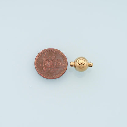Round Magnetic Connector,14K Gold Stainless Steel Connector,Waterproof Connector for DIY Necklace Bracelet Making