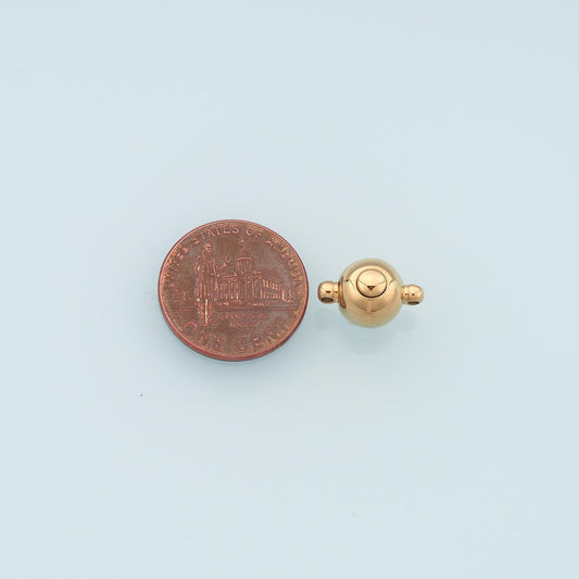 Round Magnetic Connector,14K Gold Stainless Steel Connector,Waterproof Connector for DIY Necklace Bracelet Making