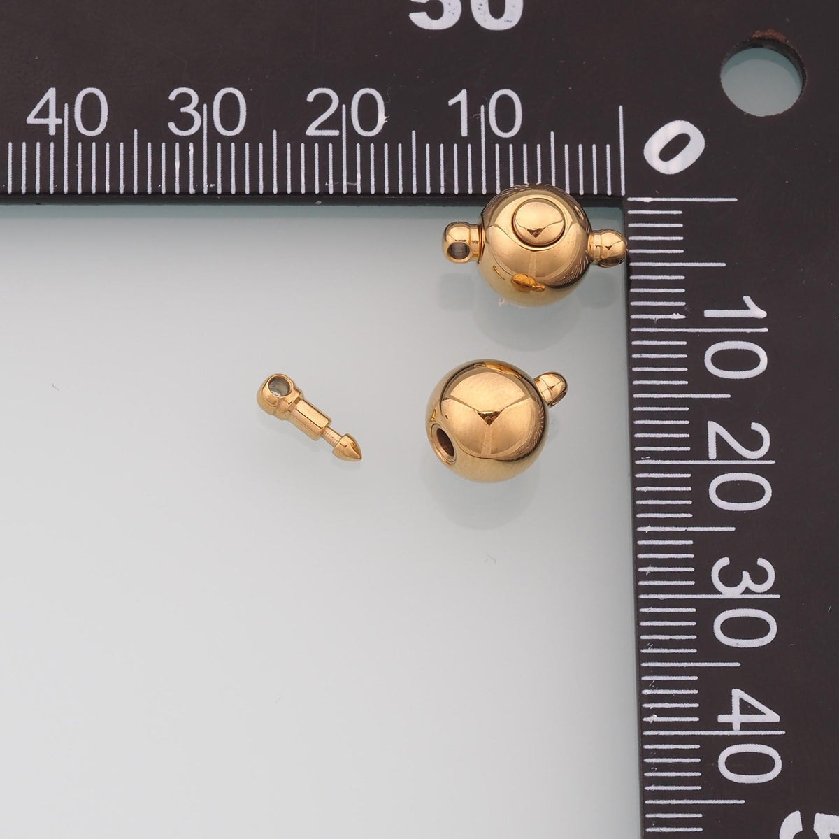 Round Magnetic Connector,14K Gold Stainless Steel Connector,Waterproof Connector for DIY Necklace Bracelet Making