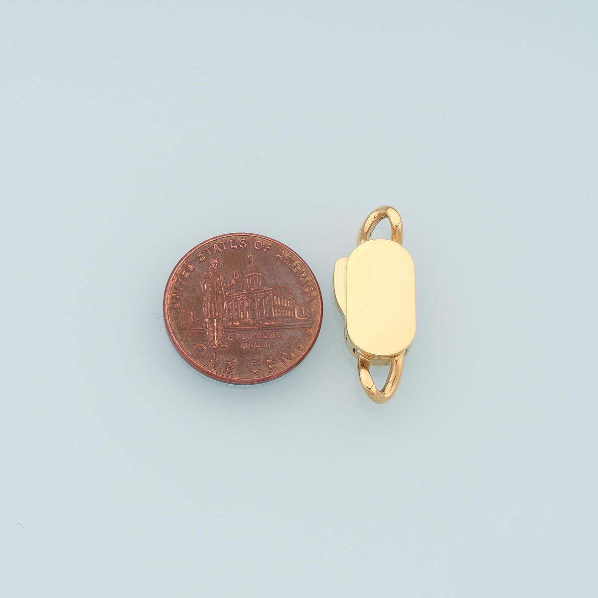 Oval Magnetic Connector,14K Gold Stainless Steel Connector,Waterproof Connector for DIY Necklace Bracelet Making