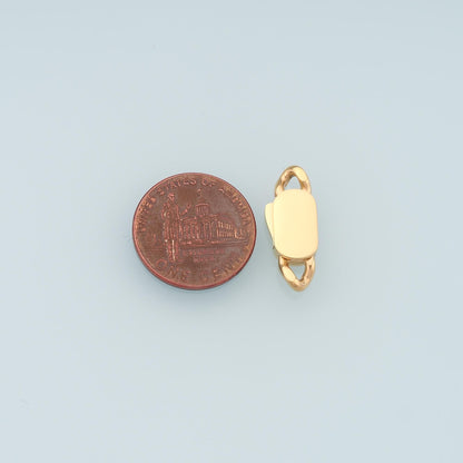 Oval Magnetic Connector,14K Gold Stainless Steel Connector,Waterproof Connector for DIY Necklace Bracelet Making
