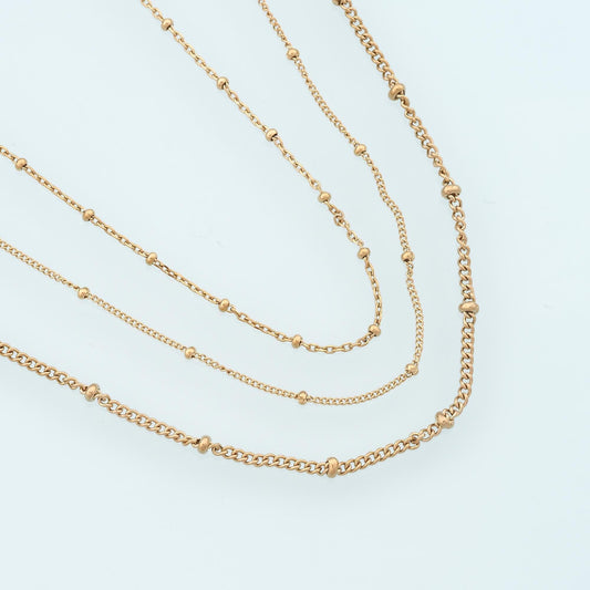 Stainless Steel Satellite Chain,14K Gold Stainless Steel Chain,Waterproof Chain for DIY Necklace Bracelet Making