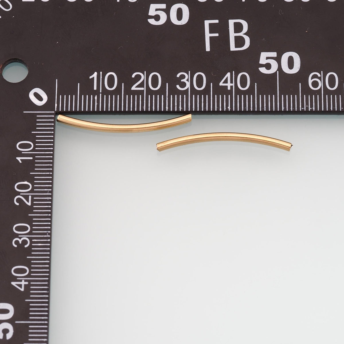 Stainless Steel Curved Bar Spacer Beads, 14K Gold Filled Waterproof Spacer Beads,DIY Necklace Bracelet Findings Supplies