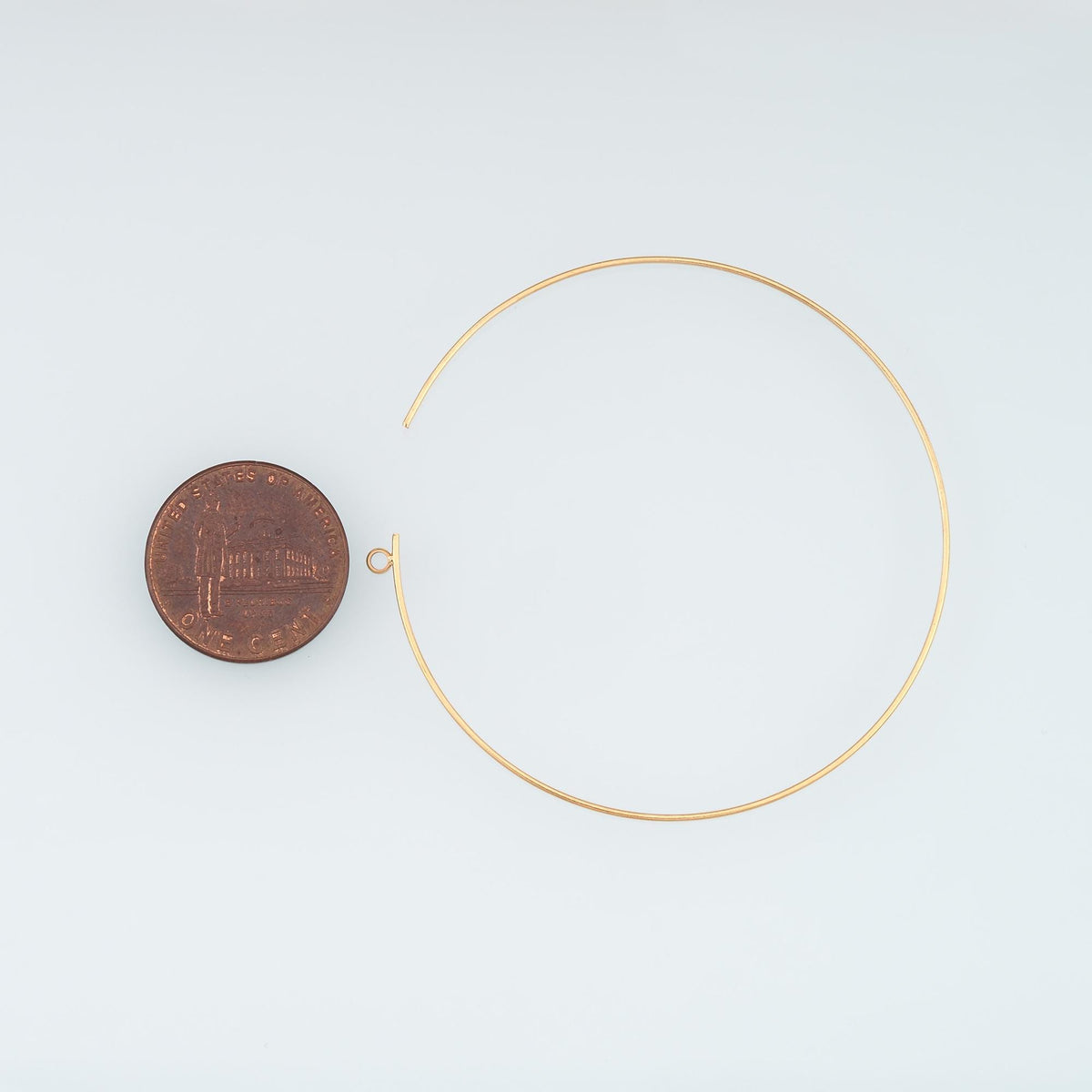14K Gold Round Hoop Earrings for Jewelry Making