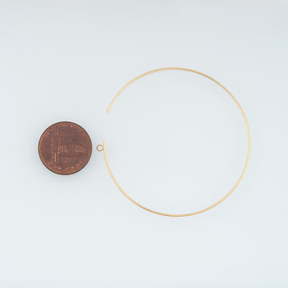 14K Gold Round Hoop Earrings for Jewelry Making