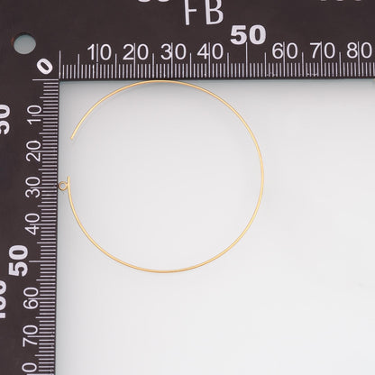 14K Gold Round Hoop Earrings for Jewelry Making