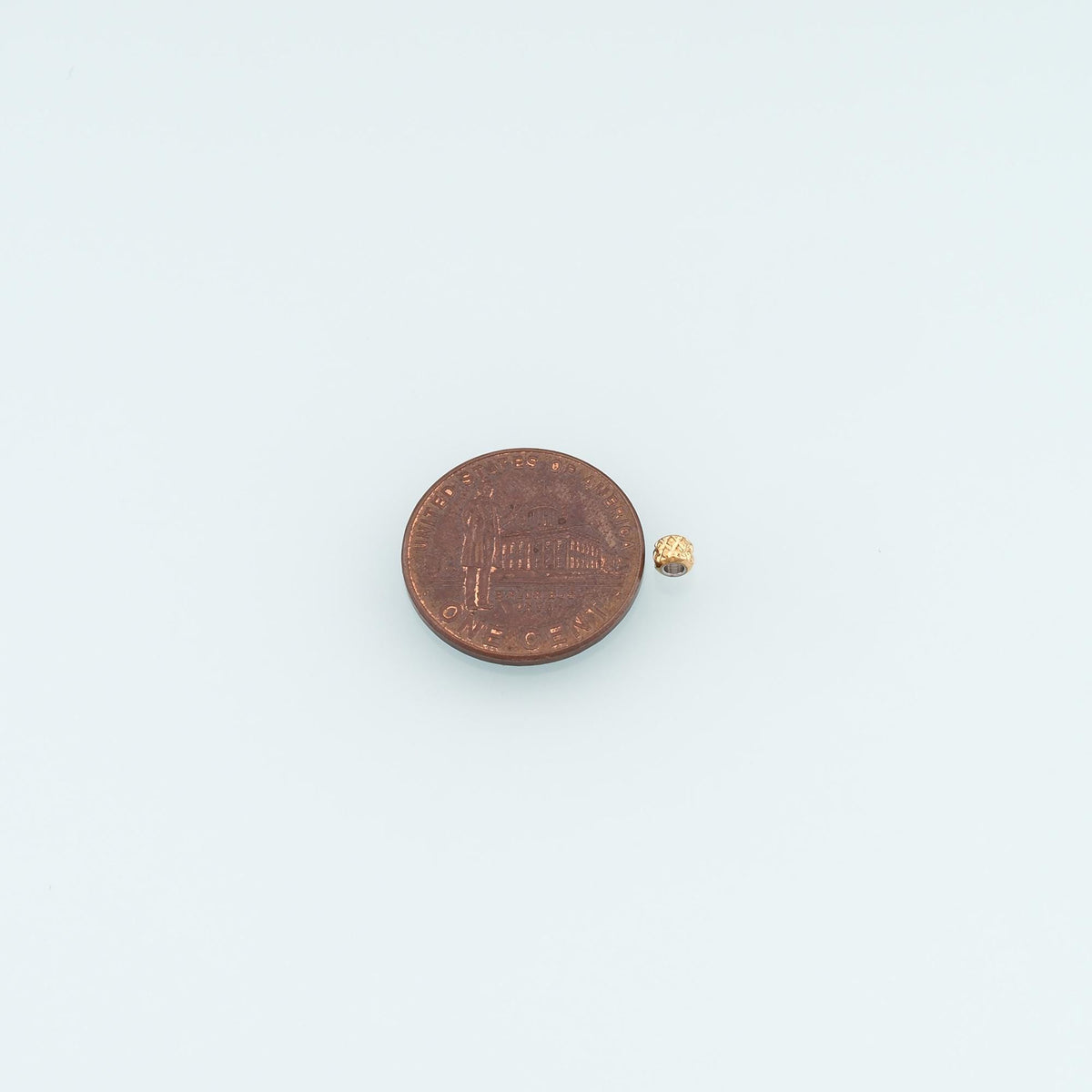 50 PCS Stainless Steel Textured Spacer Beads, 14K Gold Filled Waterproof Spacer Beads,DIY Necklace Bracelet Findings Supplies