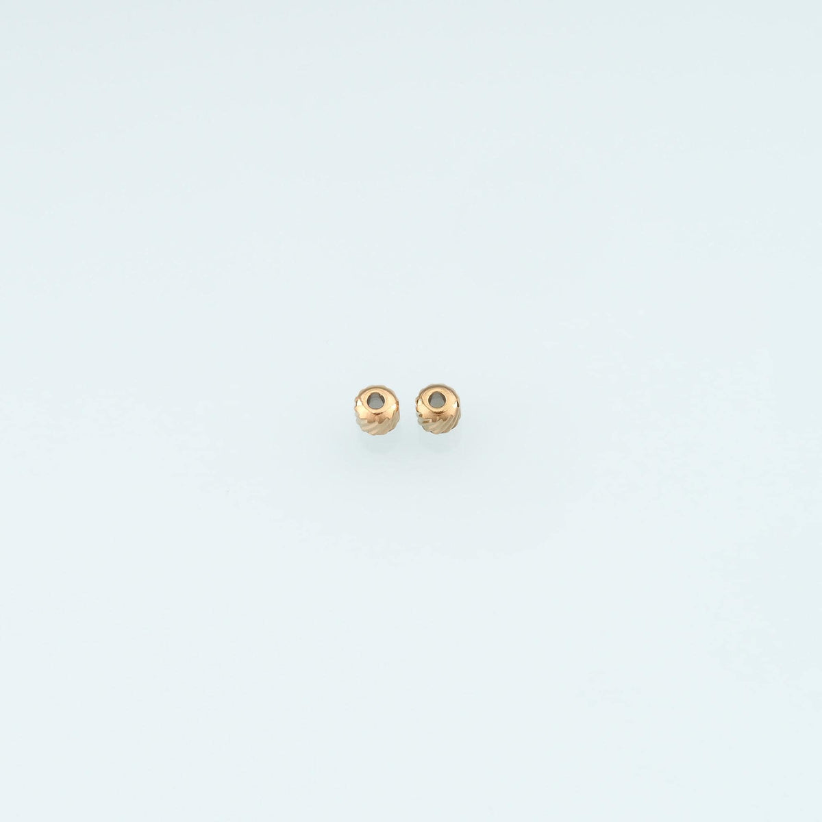 50 PCS Stainless Steel Textured Spacer Beads, 14K Gold Filled Waterproof Spacer Beads,DIY Necklace Bracelet Findings Supplies