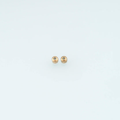 50 PCS Stainless Steel Textured Spacer Beads, 14K Gold Filled Waterproof Spacer Beads,DIY Necklace Bracelet Findings Supplies