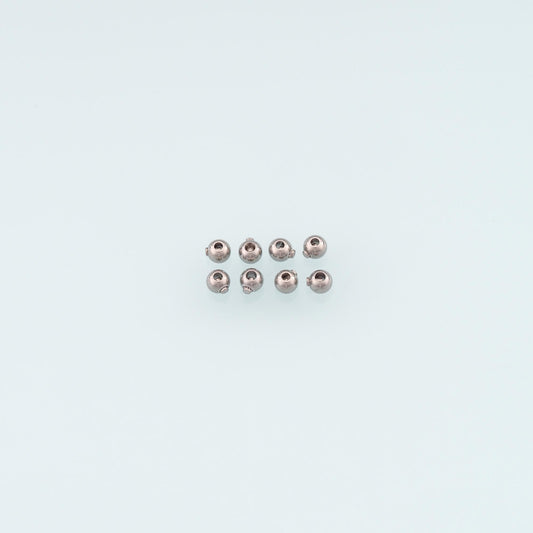 50 PCS Stainless Steel Round Beads, Silver Waterproof Spacer Beads,DIY Necklace Bracelet Findings Supplies