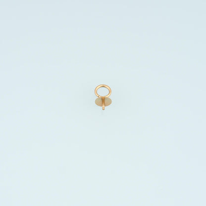 30 PCS Stainless Steel Round Bead Caps with Loop, 14K Gold Filled Waterproof Spacer Beads,DIY Necklace Bracelet Findings Supp