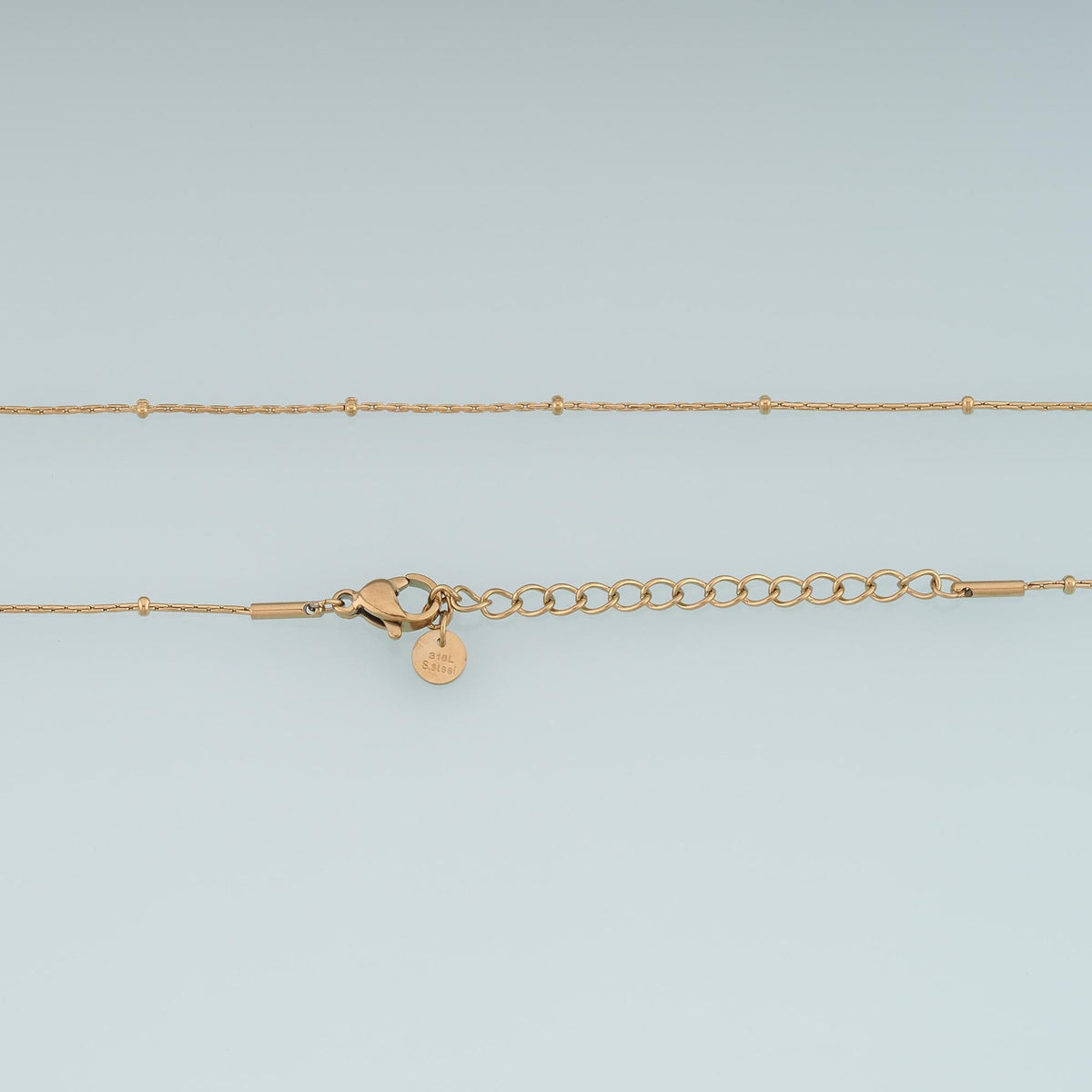 Round Bead Necklace, 14K Gold Filled Waterproof Non Tarnish Necklace,DIY Everyday Layering Necklace