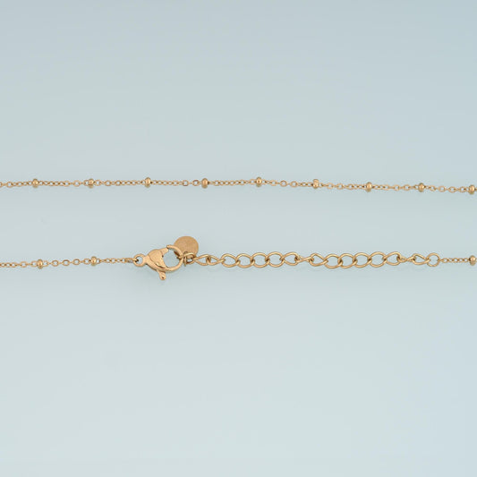 Round Bead Necklace, 14K Gold Filled Waterproof Non Tarnish Necklace,DIY Everyday Layering Necklace