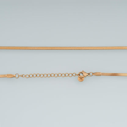 Flat Snake Necklace, 14K Gold Filled Waterproof Non Tarnish Necklace,DIY Everyday Layering Necklace