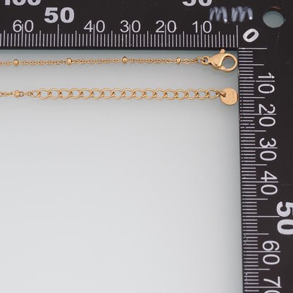 Round Bead Necklace, 14K Gold Filled Waterproof Non Tarnish Necklace,DIY Everyday Layering Necklace