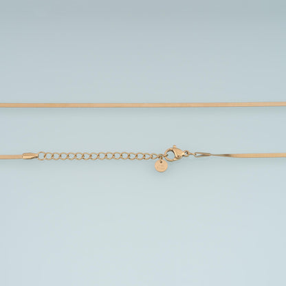 Flat Dense Necklace, 14K Gold Filled Waterproof Non Tarnish Necklace,DIY Everyday Layering Necklace