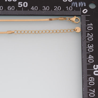 Flat Dense Necklace, 14K Gold Filled Waterproof Non Tarnish Necklace,DIY Everyday Layering Necklace