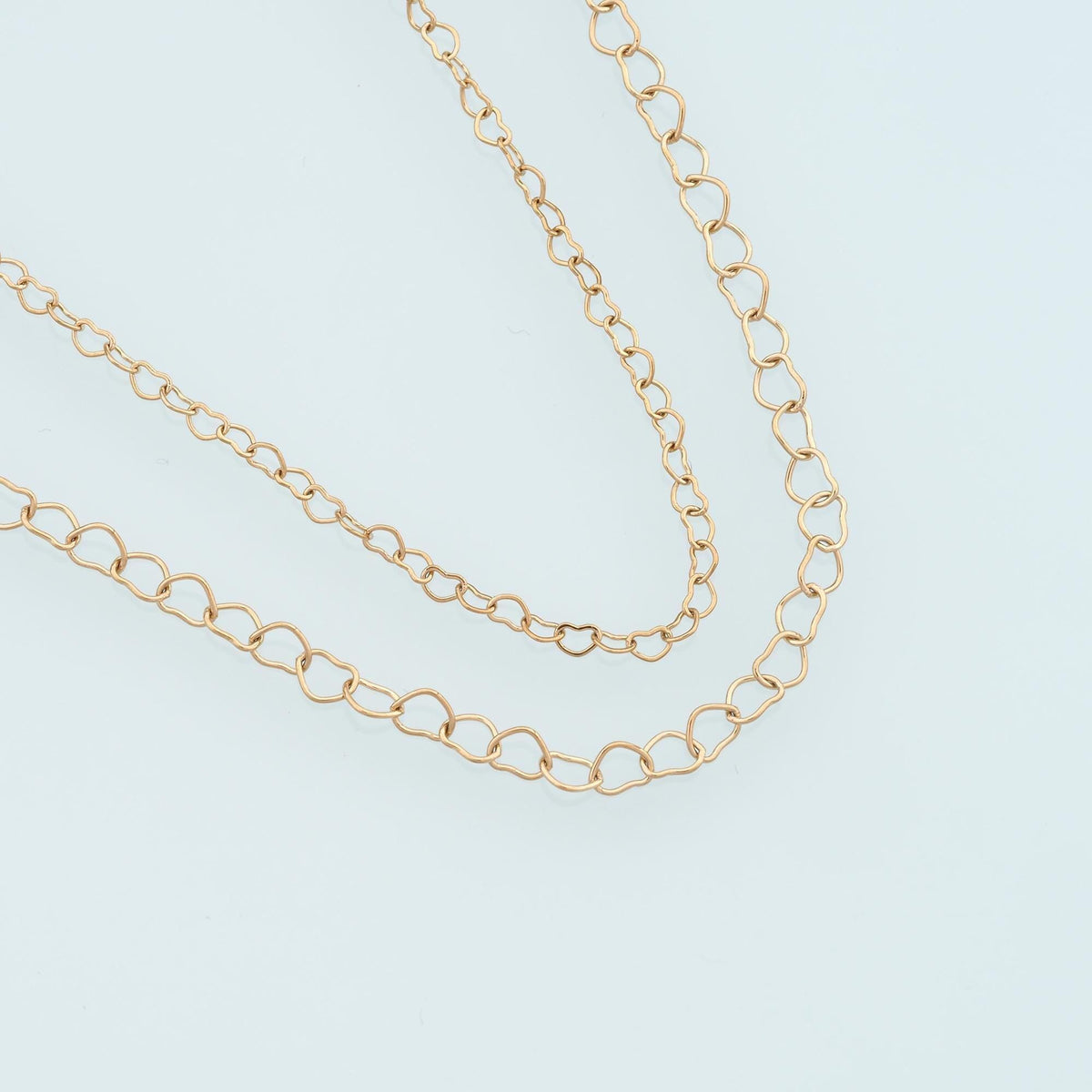 Stainless Steel Heart Chain,14K Gold Stainless Steel Chain,Waterproof Chain for DIY Necklace Bracelet Making
