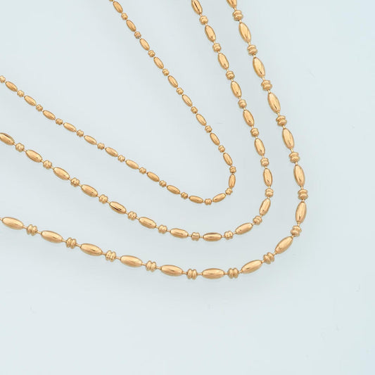 Stainless Steel Oval chain,14K Gold Stainless Steel Chain,Waterproof Chain for DIY Necklace Bracelet Making