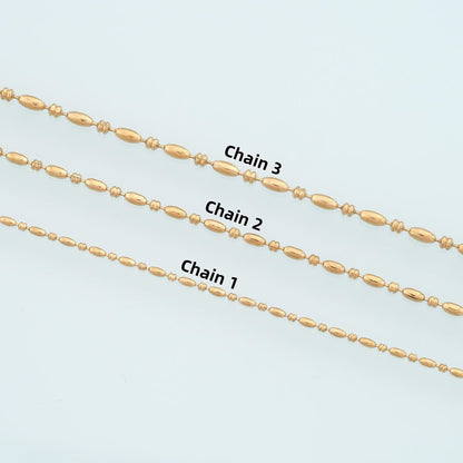 Stainless Steel Oval chain,14K Gold Stainless Steel Chain,Waterproof Chain for DIY Necklace Bracelet Making