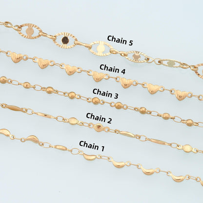 Stainless Steel Oval Chain,14K Gold Stainless Steel Chain,Waterproof Chain for DIY Necklace Bracelet Making