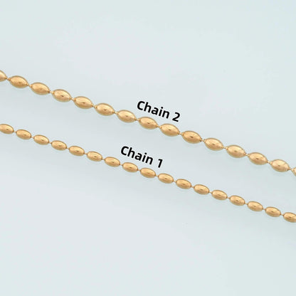 Stainless Steel Oval Chain,14K Gold Stainless Steel Chain,Waterproof Chain for DIY Necklace Bracelet Making