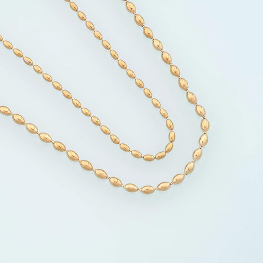 Stainless Steel Oval Chain,14K Gold Stainless Steel Chain,Waterproof Chain for DIY Necklace Bracelet Making