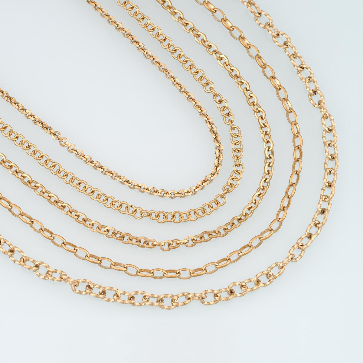 Stainless Steel Round Chain,14K Gold Stainless Steel Chain,Waterproof Chain for DIY Necklace Bracelet Making