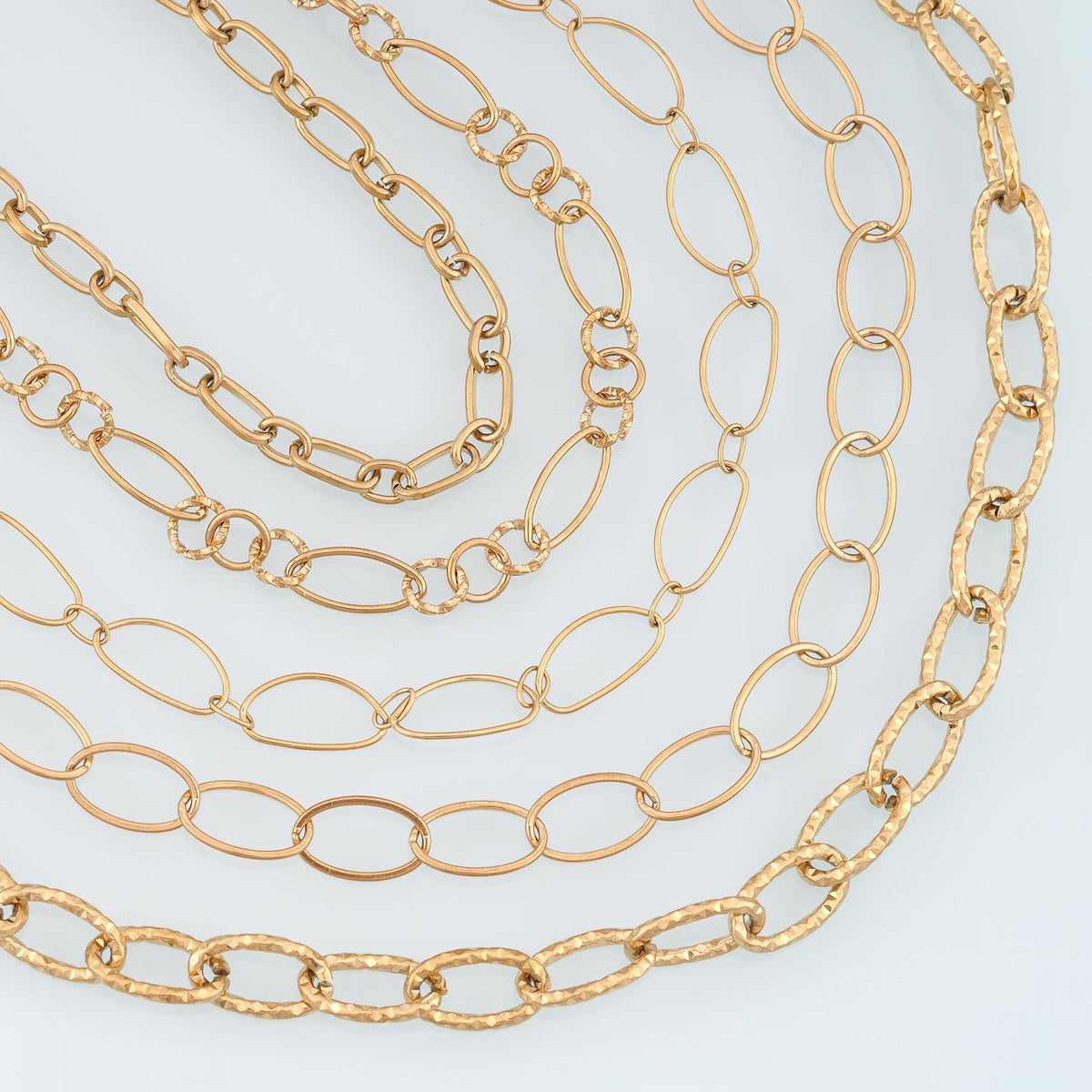 Stainless Steel Oval Chain,14K Gold Stainless Steel Chain,Waterproof Chain for DIY Necklace Bracelet Making