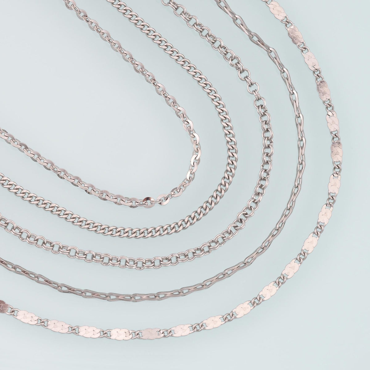 Stainless Steel Round Jewelry Chain 3.28 ft, 16.40 ft for Jewelry Making