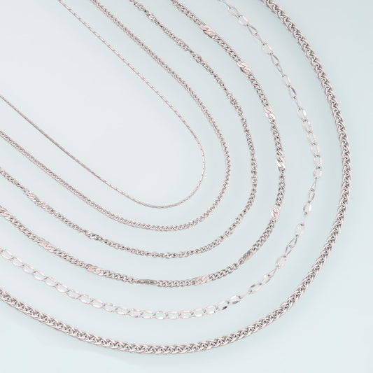 Stainless Steel Cuba Chain,Silver Stainless Steel Chain,Waterproof Chain for DIY Necklace Bracelet Making