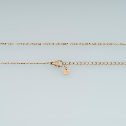 Sequins Necklace,14K Gold Filled Waterproof Non Tarnish Necklace,DIY Everyday Layering Necklace