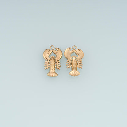 Lobster Pendant,14K Gold Filled Ocean Getaway Style DIY Charm for Necklace Bracelet Making