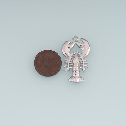 Lobster Pendant,14K Gold Filled Ocean Getaway Style DIY Charm for Necklace Bracelet Making