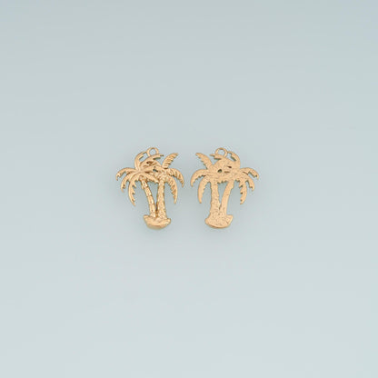 14K Gold Tree Charm Pendant for Jewelry Making